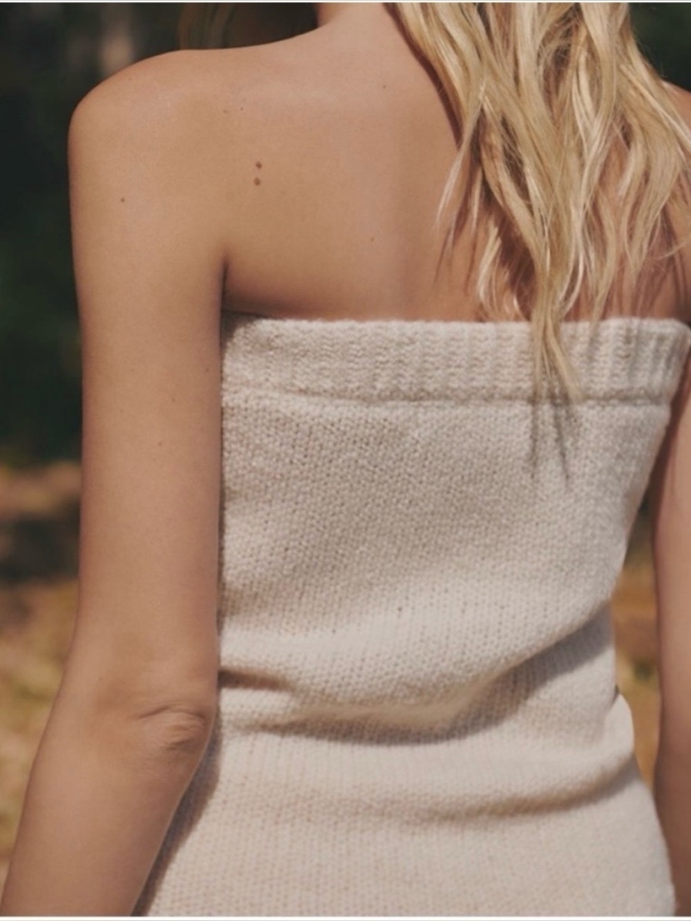 ANTHROPOLOGIE FLAT WHITE Wool Tube Top
Sweater Ivory small new with tags removed